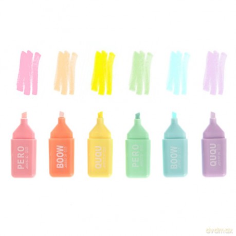 Zakreślacze mini pastel cute animals 6szt