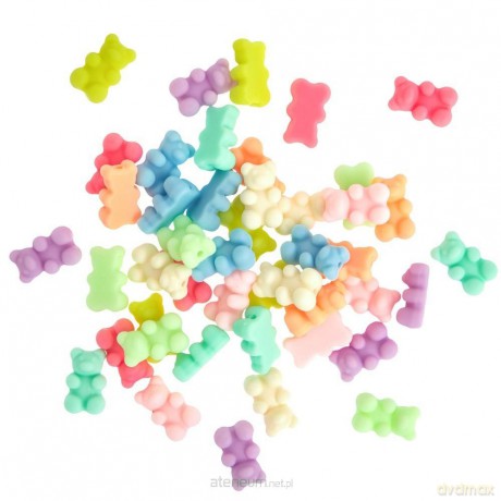 Koraliki alrylowe macaron bears 45szt