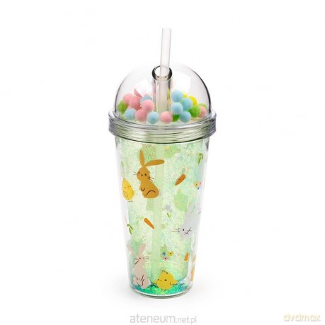 Kubek słomką Wielkanocny 500ml