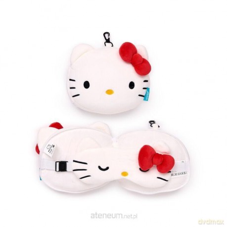 Poduszka podróżna i maska na oczy Hello Kitty