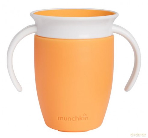 Kubek treningowy z uchwytami Munchkin Miracle 360° 207ml pomarańczowy