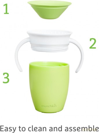Kubek treningowy z uchwytami Munchkin Miracle 360° 207ml zielony