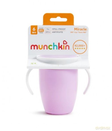 Kubek treningowy z uchwytami Munchkin Miracle 360° 207ml fioletowy