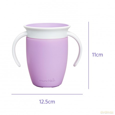 Kubek treningowy z uchwytami Munchkin Miracle 360° 207ml fioletowy