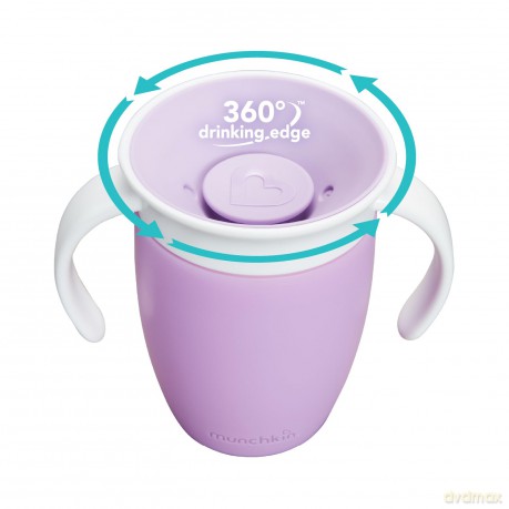 Kubek treningowy z uchwytami Munchkin Miracle 360° 207ml fioletowy