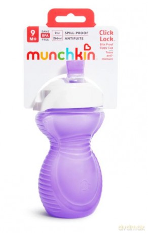Kubek treningowy z ustnikiem odpornym na gryzienie Munchkin 237ml fioletowy
