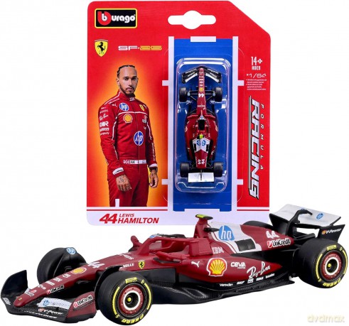 Bburago Model BOLID F1 Ferrari SF-25 2025 Lewis Hamilton 1:64 18-56801