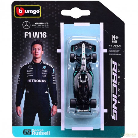 Bburago Model 1:64 BOLID F1 Mercedes AMG W16 2025 George Russell BBURAGO 18-58002