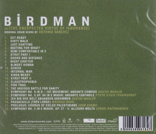 Birdman soundtrack [CD]