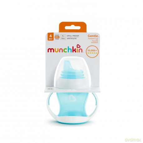 Kubek z miękkim ustnikiem i uchwytami Munchkin 118ml niebieski