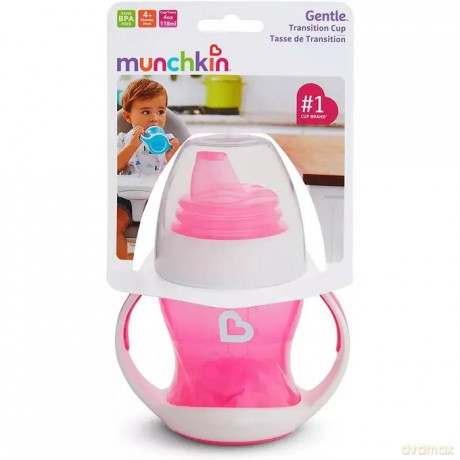 Kubek z miękkim ustnikiem i uchwytami Munchkin 118ml różowy
