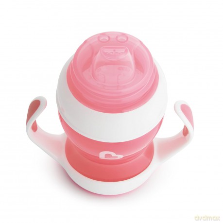 Kubek z miękkim ustnikiem i uchwytami Munchkin 118ml różowy