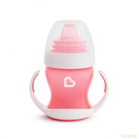 Kubek z miękkim ustnikiem i uchwytami Munchkin 118ml różowy