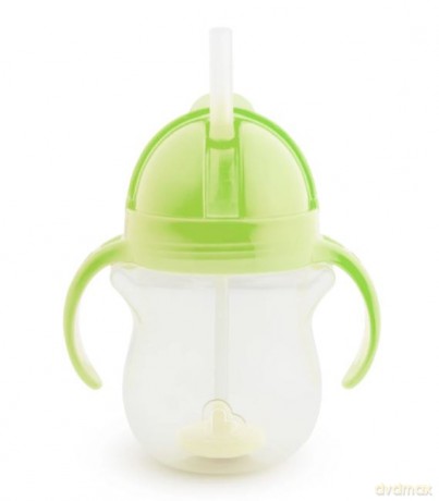 Kubek Munchkin niekapek ze słomką 207ml zielony