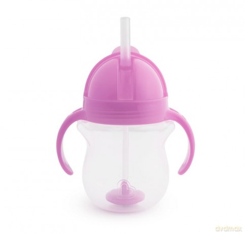 Kubek Munchkin niekapek ze słomką 207ml fioletowy