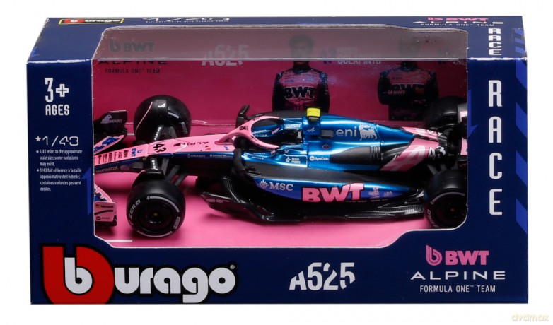 Bburago Model 1:43 BOLID F1 BWT Alpine Team A525 2025 Franco Colapinto 18-38257