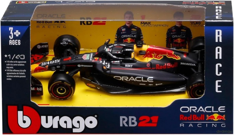 Bburago Model 1:43 BOLID F1 Red Bull Racing RB21 Verstappen Bahrajn GP 18-38233