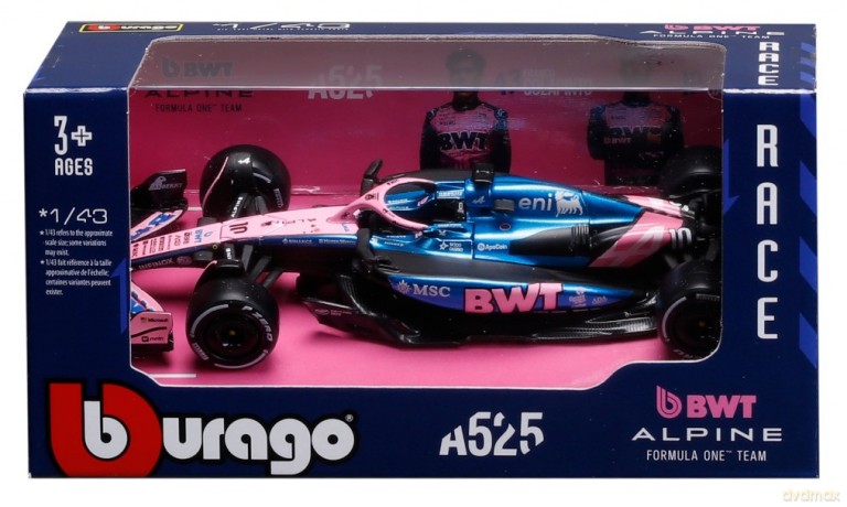Bburago Model 1:43 BOLID F1 BWT Alpine Team A525 2025 Pierre Gasly 18-38257