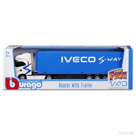 Bburago Model 1:43 IVECO S-WAY 570 ciężarówka z naczepą 18-31469