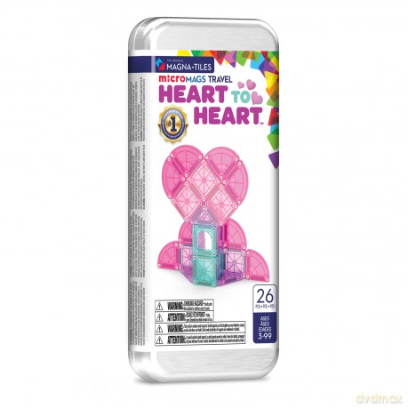 Klocki Magnetyczne microMAGS Heart to Heart Travel 26 elementów [KLOCKI]
