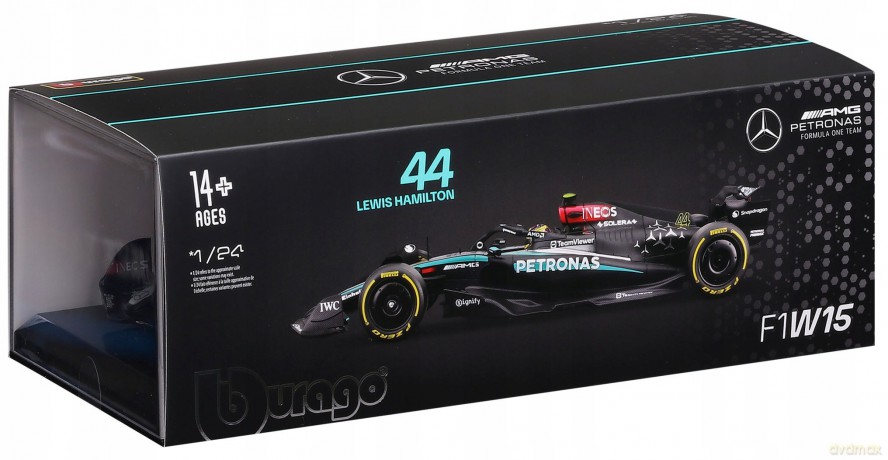 Bburago Model 1:24 BOLID F1 Mercedes AMG W15 2024 Lewis Hamilton 18-28063
