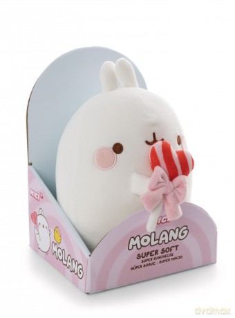 NICI Przytulanka MOLANG z lizakiem w kształcie serca 24 cm w pudełku prezentowym