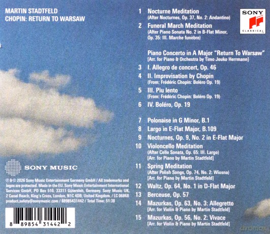 Martin Stadtfeld: Chopin: Return To Warsaw [CD]