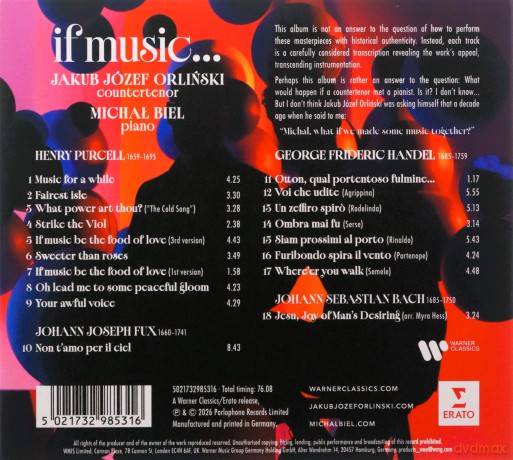 Józef Orliński & Michał Biel: If Music [CD]