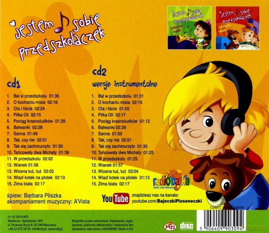 Barbara Pliszka i A'Vista: Jestem sobie przedszkolaczek - wlazł kotek na płotek [2CD]