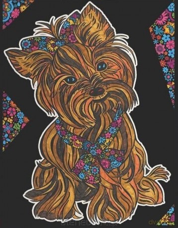 Kolorowanka welwetowa A4 Yorkshire Terrier [KSIĄŻKA]