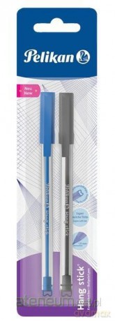 Długopis Hang Stick 1mm nieb.+czarny PELIKAN