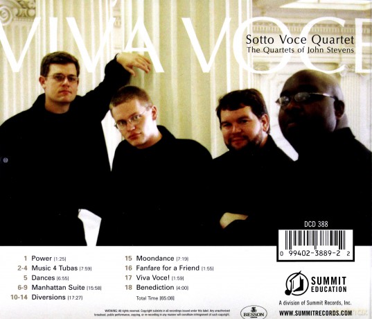 Sotto Voce Quartet: Viva Voce [CD]