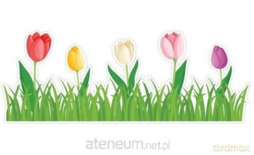 Dekoracja wiosenna - Tulipany na trawie 4el