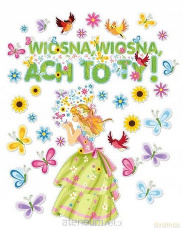 Dekoracje okienne - Pani Wiosna 32el
