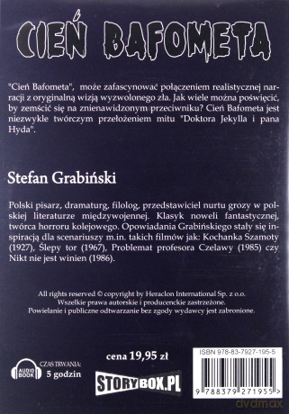 Cień Bafometa - Stefan Grabiński [AUDIOBOOK] [CD-MP3]