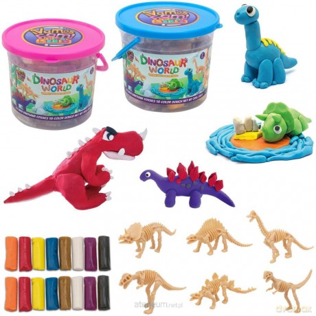 Masa plastyczna szkielety dinozaurów