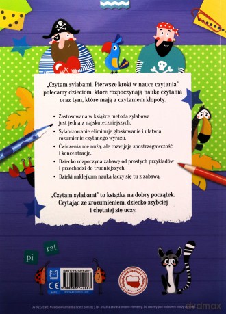 Czytam sylabami. Pierwsze kroki w nauce czytania + naklejki - Renata Ziętara [KSIĄŻKA]