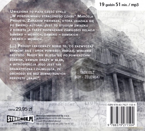 W poszukiwaniu straconego czasu V. Uwięziona - Marcel Proust [AUDIOBOOK] [CD-MP3]