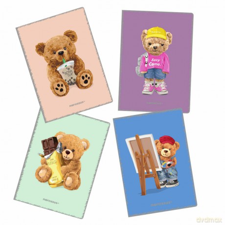 Zeszyt A4 32k. kratka PP Teddies 1szt. mix