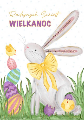 Karnet B6 Wielkanoc Zając Wielkanocny