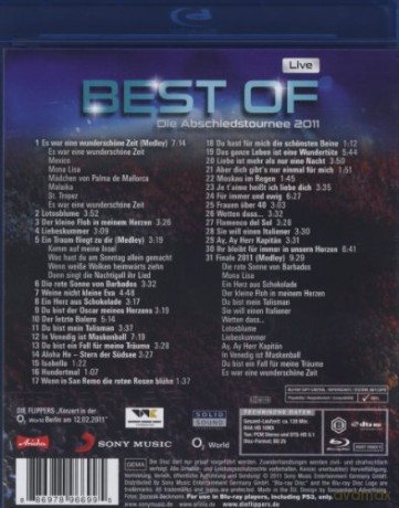 Die Flippers - Best Of Live/Die Abschiedstournee 2011 [Blu-Ray]