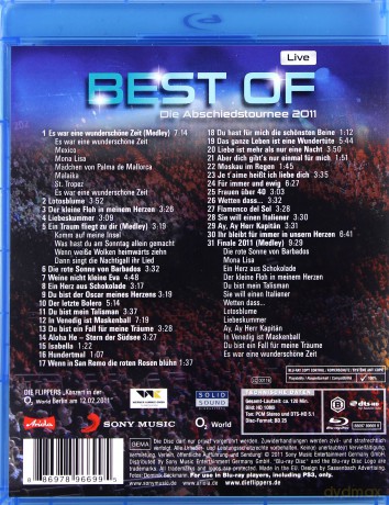 Die Flippers - Best Of Live/Die Abschiedstournee 2011 [Blu-Ray]