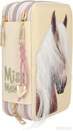 Piórnik 3-komorowy z wyposażeniem z grzywą konia Miss Melody 13975A