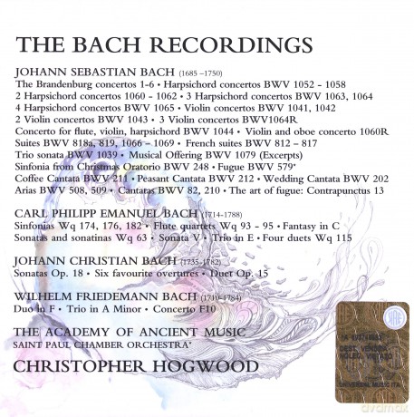 Christopher Hogwood: The Bach Recordings [20CD]