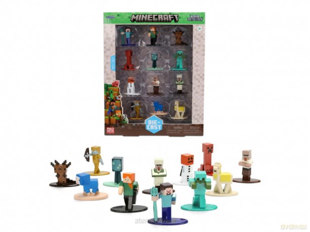 Jada Minecraft metal fig 12-pak 4cm7 [FIGURKA]