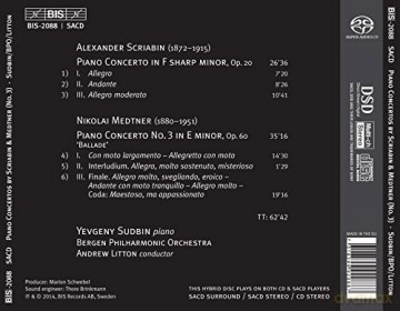 Yevgeny Sudbin: Scriabin:Piano Concerto [CD]