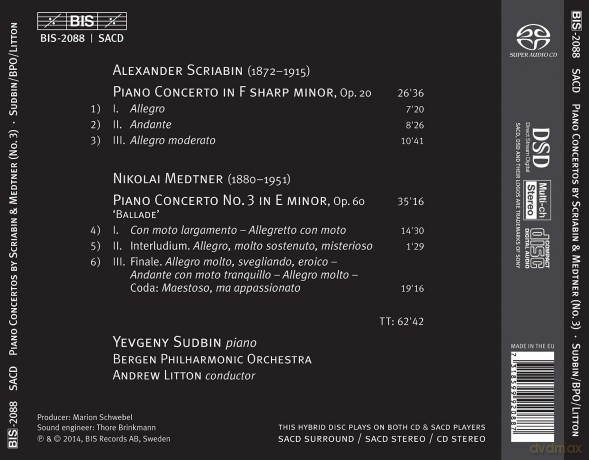 Yevgeny Sudbin: Scriabin:Piano Concerto [CD]
