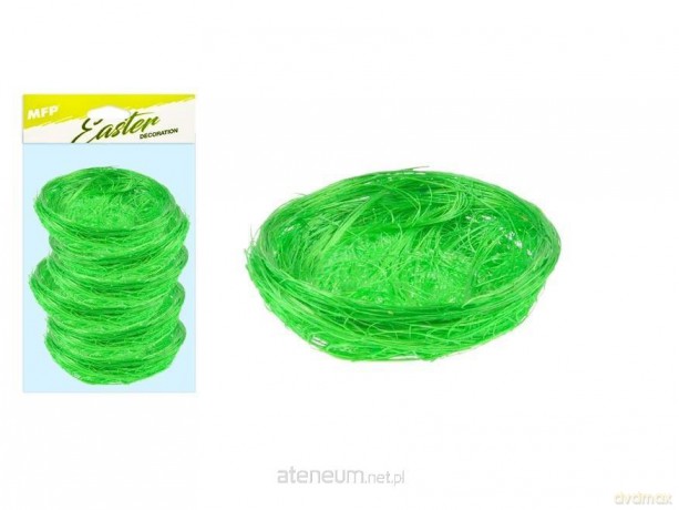 Sizal gniazdo zielone 5cm 6szt