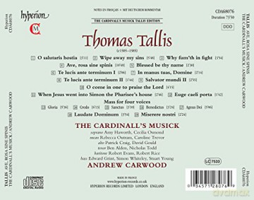 The Cardinall\'s Musick: Tallis:Ave Rose Sine Spinis [CD]