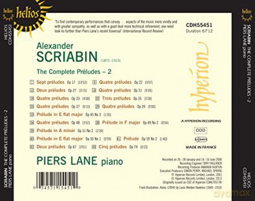 Piers Lane: Scriabin:Complte Preldes Vol. 2 [CD]
